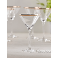 Gorąca sprzedaż Vintage Gold Rim Martini Glass